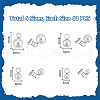 Unicraftale 160Pcs 4 Styles 304 Stainless Steel Charms STAS-UN0061-17-3