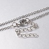 Brass Gemstone Bullet Pendant Necklaces NJEW-JN01042-4