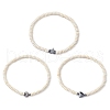 3Pcs Synthetic Turquoise Beads Stretch Bracelets for Women Men BJEW-JB11336-2