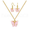 Alloy Acrylic Earrings & Necklaces Jewelry Sets SJEW-PH01380-03-1