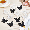 GOMAKERER 20Pcs 2 Colors Sew on 3D Double Layer Butterfly Appliques FIND-GO0001-60-4