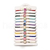 12Pcs 12 Colors Polyester Bracelets BJEW-P340-10G-1