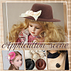 AHADERMAKER 15Pcs 5 Colors EVA Cloth Mini Hat Fascinator Base AJEW-GA0007-43-6