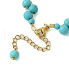 Synthetic Turquoise Round Beaded Bracelets for Women BJEW-JB10584-4