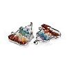 Chakra Theme Chip Gemstone Pendants G-F777-03P-2