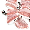 Cherry Quartz Glass Pendants G-B127-01P-07-1