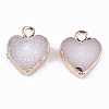 Electroplate Druzy Resin Pendants X-RESI-S366-01H-2