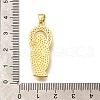 Religion Themed Rack Plating Brass Micro Pave Cubic Zirconia Pendants KK-L226-007G-24-3