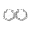 Non-Tarnish 304 Stainless Steel Hoop Earrings STAS-Z052-10P-1