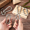 6Pcs 2 Style 304 Stainless Steel Rock Climbing Carabiners STAS-TA0001-33P-16