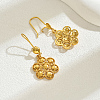 Alloy Hollow Sunflower Hoop Earrings QA8792-5