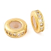 Rack Plating Brass Clear Cubic Zirconia Beads KK-M292-02G-03-2
