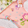 SUNNYCLUE 4Pcs 2 Styles Hot Air Balloon & Rainbow Silicone Beads Knitting Needle Protectors/Knitting Needle Stoppers DIY-SC0023-90-4