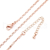Brass Oval Link Chain Necklaces for Women NJEW-D302-10RG-2