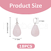 FIBLOOM 18Pcs 3 Styles Gemstone Pendants G-FI0001-28-2