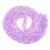 Baking Painted Imitation Jade Glass Round Bead Strands DGLA-N003-8mm-05-2