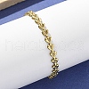 304 Stainless Steel Triangle Link Chain Bracelets for Women BJEW-F488-23G-2