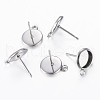 Non-Tarnish 304 Stainless Steel Stud Earring Settings STAS-K154-59P-1