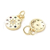 Brass Micro Pave Cubic Zirconia Pendants KK-D357-39G-2
