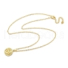 Brass Micro Pave Clear Zirconia Pendant Necklace for Women NJEW-B100-05G-2