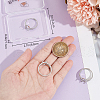 Beebeecraft 4Pcs Adjustable Brass Solitaire Ring Settings KK-BBC0011-82-3