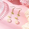 Flower Glass Dangle Earrings EJEW-JE06445-02-1