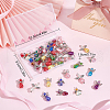 SUNNYCLUE 60Pcs 4 Style Electroplate Glass Pendants FIND-SC0004-05-6