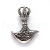 Dorje Vajra for Buddha Jewelry 304 Stainless Steel Pendants STAS-F096-62-2