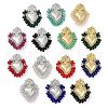 Brass Micro Pave Cubic Zirconia Pendants KK-U032-08G-2