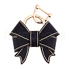 Handmade Cute Bow Ladies Car Keychain KEYC-WH0004-61KCG-02-1