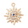 Brass Micro Pave Cubic Zirconia Pendants KK-S388-17G-1