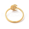 Ion Plating(IP) 304 Stainless Steel Moon & Sun Open Cuff Ring for Women RJEW-K245-33G-2