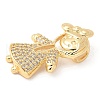 Brass Micro Pave Cubic Zirconia Pendants KK-U053-18G-2