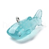 Sea Animal Theme Transparent Resin Pendants X-RESI-D071-04A-1