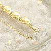Brass Flat Round Links Bracelets for Women KK-B124-11G-3