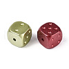 Spray Painted Opaque Acrylic Beads ACRP-T011-01-2
