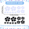 Gorgecraft 4 Sheets 2 Colors Flower PVC Waterproof Car Stickers DIY-GF0008-94B-2