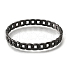 304 Stainless Steel Curb Chains Hinged Bangles STAS-M075-06EB-2