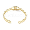 Brass Mariner Link Open Cuff Bangle Making KK-U020-20G-3