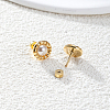 Elegant Flat Round Stainless Steel Stud Earrings DL3437-3