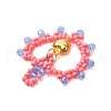Glass Seed Beaded Heart Pendants PALLOY-MZ00588-05-4