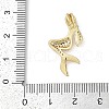 Rack Plating Brass Micro Pave Cubic Zirconia Pendants KK-H509-18G-3