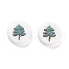 Christmas Theme Printed Opauqe Acrylic Beads OACR-R004-01M-2
