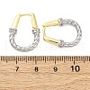 Brass Micro Pave Clear Cubic Zirconia Hoop Earrings EJEW-H158-17A-GP-5