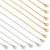 20Pcs 2 Colors 304 Stainless Steel Cable Chain Necklaces Set MAK-NB0001-23-1
