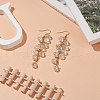 Glass Teardrop Cluster Dangle Earrings EJEW-JE05215-01-2