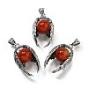 Mixed Stone Round Pendants G-K339-03AS-2