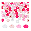 DICOSMETIC 80Pcs 2 Bags Rondelle Food Grade Eco-Friendly Silicone Focal Beads SIL-DC0001-39A-8