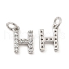 Brass Micro Pave Grade AAA Cubic Zirconia Charms ZIRC-P067-11P-H-NR-2