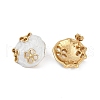 Ion Plating(IP) 304 Stainless Steel Flower Stud Earrings EJEW-Z068-32G-02-2